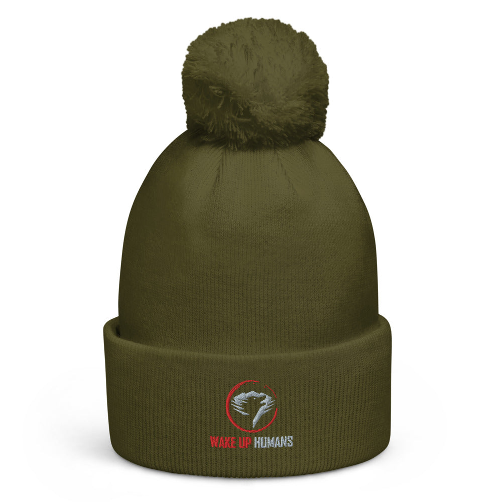 Pom Pom Beanie with Logo