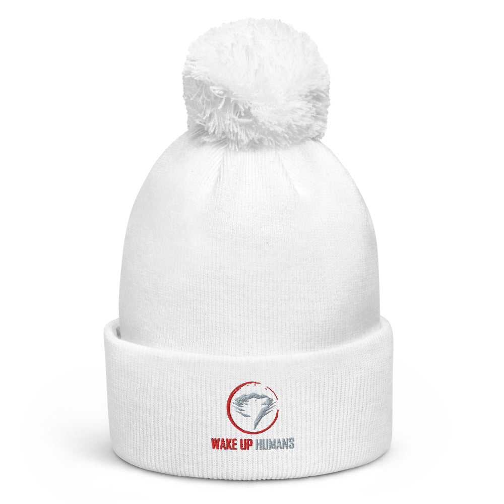 Pom Pom Beanie with Logo